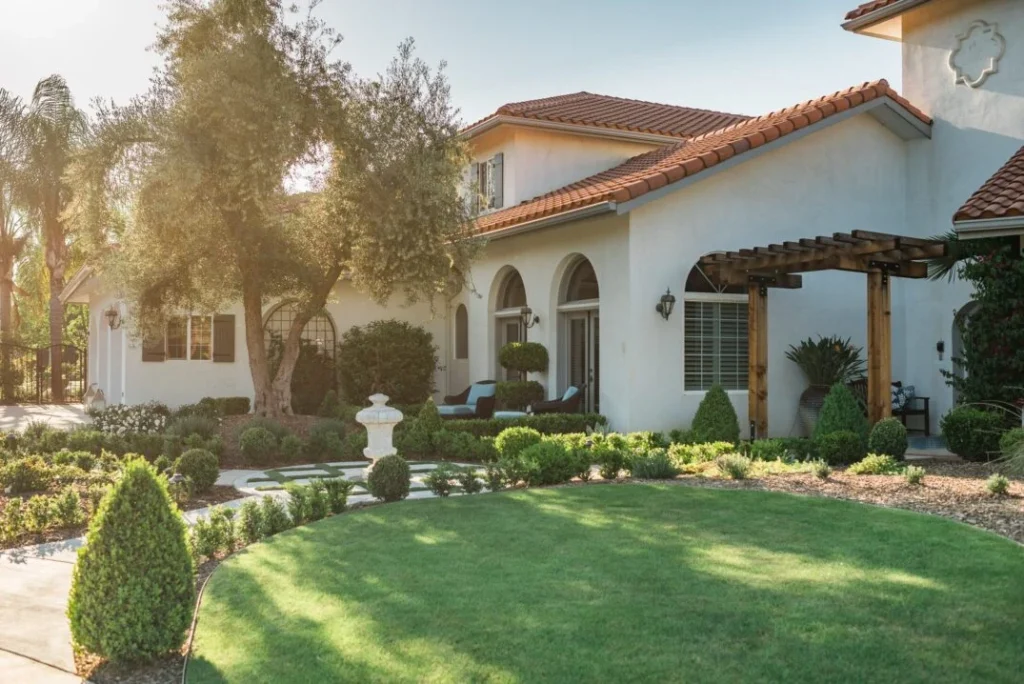 Spanish-style house with landscaped garden in Charter Oak
